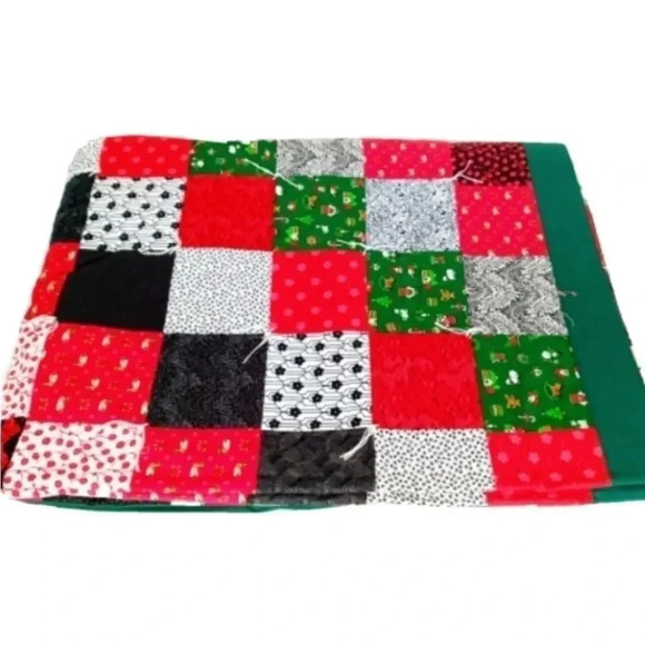 Lightweight Cotton Square Handmade Patchwork Quilt - Picture 1 of 8